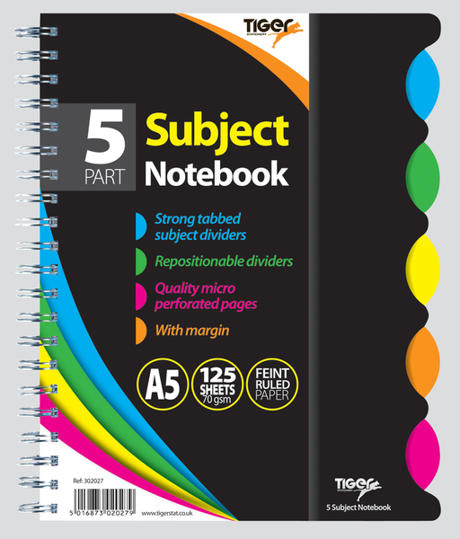 A5 5 Subject Twinwire 125 Sheets