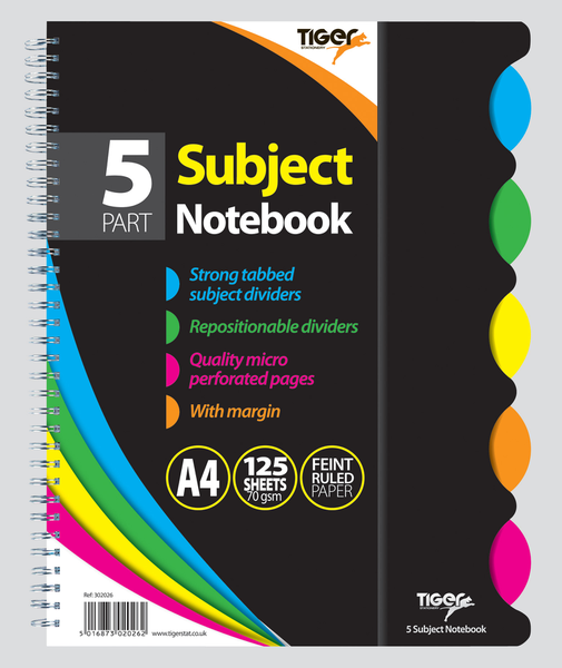 A4 5 Subject Twinwire 125 Sheets