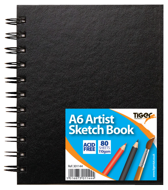A6 T.Wire Sketch Book Black