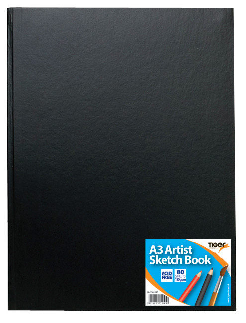 A3 Casebound Sketch Book Black
