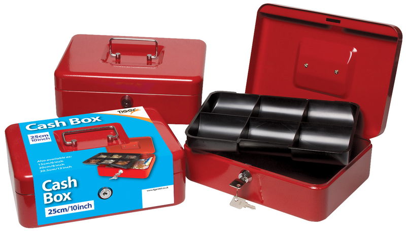 Cash Boxes 25cm/10in Red