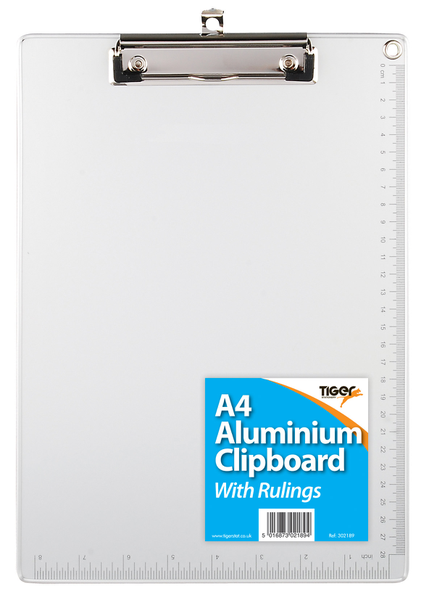 A4 Aluminium Clipboard With Rulings