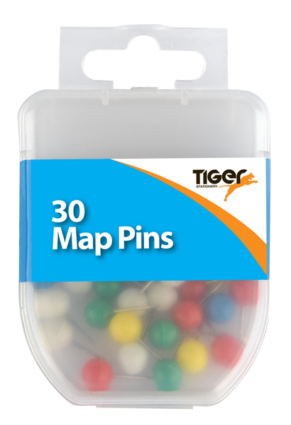 Essential 30 Map Pins Coloured