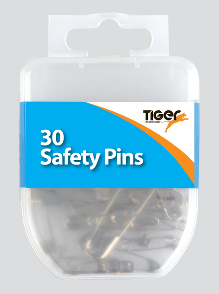 Essential 30 Safety Pins Steel