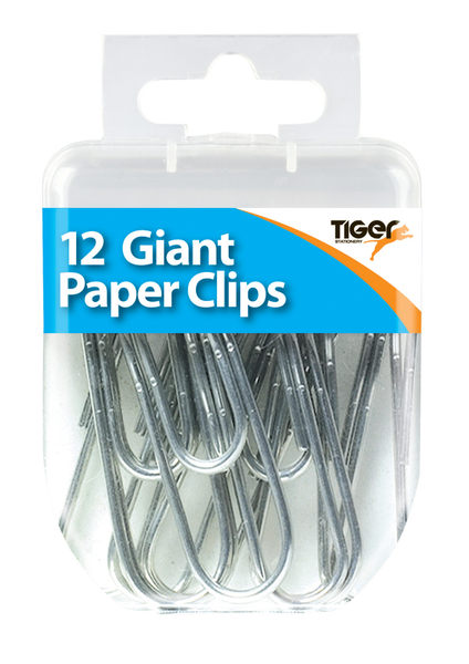 Essential 12 Giant Paper Clips Steel