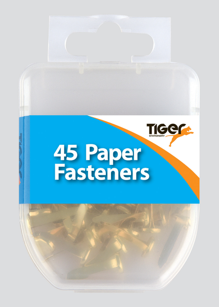 Essential 45 Paper Fasteners Brass