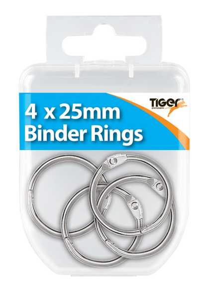 Essentials-4 Binder rings-25mm