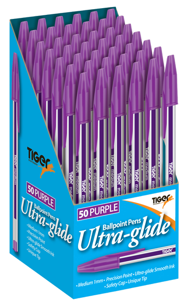 Ball Point Pens Box 50 Purple