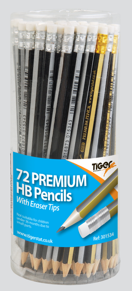 HB Pencils With Eraser - Tub