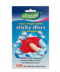 Ultra Tape Clear Single Sided sticky discs