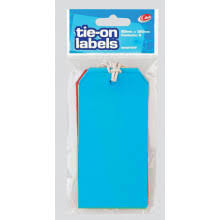 TIE ON LABELS  COLORED