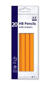 Anker Stat HB Pencils With Erasers - 20pcs