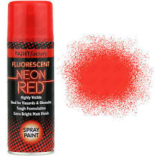 Fluorescent Neon Red Spray Paint Matt 200ml