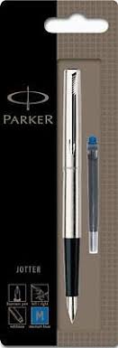 Parker Jotter Stainless Steel Chrome Trim Fountain Pen WITH REFILL