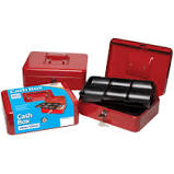 Tiger Cash Box With Keys - 10 Inch Red
