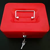 Cash Box 20cm/8inch Red Ashley