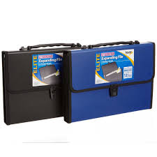 Tiger Elite Heavy Duty Expandable File A4 12 Pocket  black or blue  mix assorted