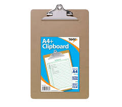 A4+ Wooden Masonite Hard Wood Clipboard With Metal Clip