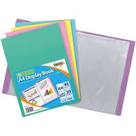 Display Book A4 20 Pocket Assorted Pastel