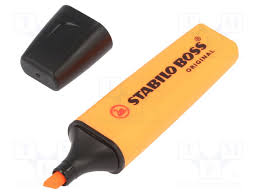 Stabilo BOSS highlighter chisel tip ORANGE ink colour