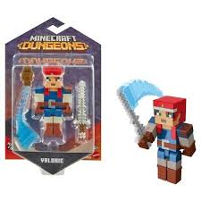 Minecraft Dungeons Valorie With Sword Action Figure Collectable Model Moveable