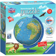 Children's World Map 180 Piece 3D Globe