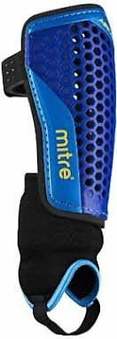 Mitre Blue Aircell Carbon Ankle Shin Guards LARGE