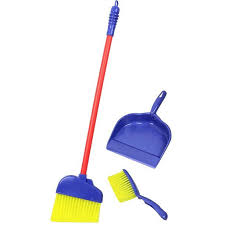 Childrens Kids Cleaning Sweeping Brush Play Set Includes Broom & Dustpan Toy