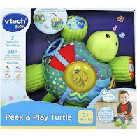 VTech Peek & Play Turtle With Mirror, Rattle & Teether - For Baby Age 3 Months +