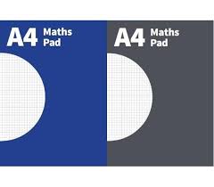 A4 Assorted Colours Maths Pad