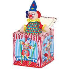 14cm Traditional Circus Style Clown Pop Up Jack In The Box Toy Musical