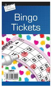 Bingo Tickets Bingo Book Colour May Vary