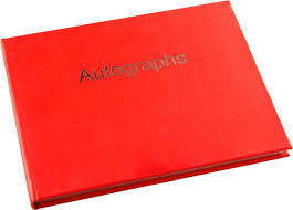 Hardback Autograph Book RED