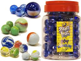Marbles In Pvc Carry Jar in Assorted Colours