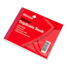 Silvine Triplicate Duplicate Memo Book Cash Receipt Pad Invoice Carbon Copy