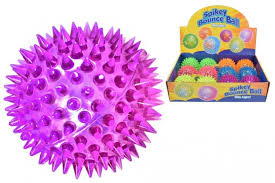 Spikey Bounce Ball With Light - One supplied randomly