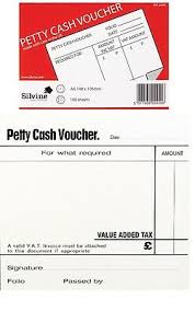 Silvine Petty Cash Voucher Pads Office Receipt Book 127 x 102mm