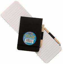 Police Style Elastic Notebook Notepad 96 Sheets & Pencil