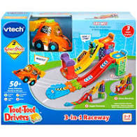 VTech Toot-Toot Drivers 3-in-1 Raceway, Toy Car racing Track for Boys and Girls