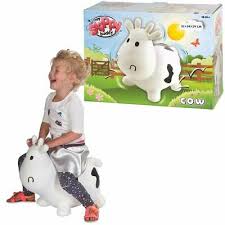 Ulysse BLACK AND WHITE COW SKIPPY TOY Ride On