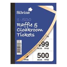 Cloakroom and Raffle Tickets 1-500