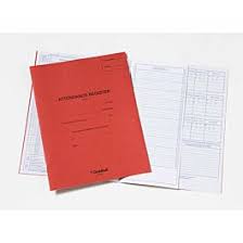 Guildhall Attendance Register 326 X 205 Mm 24 Pages - Red Cover