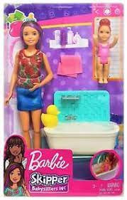 BARBIE Skipper Babysitters Inc. BATHTIME Playset With Bathtub and Figures