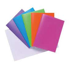 A4 Strong Plastic Notepad Feint Ruled 80 Page Lined Paper Exercise Notebook ASSORTED COLOURS