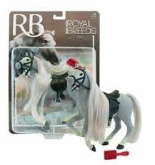 Royal Breeds Dapple Grey Stallion 8in Tall Horse With Brush