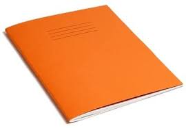 RHINO Stationery Exercise Book | 9 X 7 | 80 Page | 7mm Squared Exercise Book | Orange |