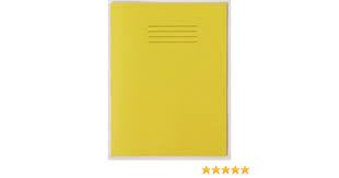 RHINO Stationery Exercise Book | 9 X 7 | 80 Page | 7mm Squared Exercise Book | Yellow