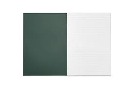 RHINO Stationery Exercise Book | A5 | 80 Page | 8mm Lined with Margin | Dark Green