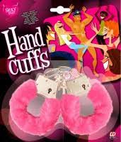 Pink plush handcuffs