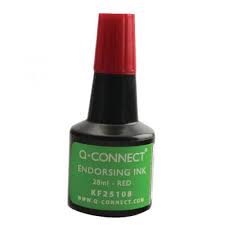 Q-Connect Red Endorsing Ink 28ml